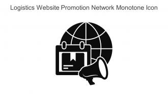 Logistics Website Promotion Network Monotone Icon In Powerpoint Pptx Png And Editable Eps Format