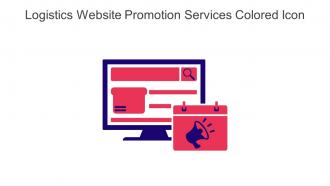 Logistics Website Promotion Services Colored Icon In Powerpoint Pptx Png And Editable Eps Format