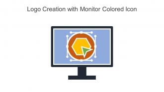 Logo Creation With Monitor Colored Icon In Powerpoint Pptx Png And Editable Eps Format