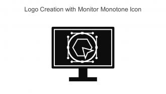 Logo Creation With Monitor Monotone Icon In Powerpoint Pptx Png And Editable Eps Format