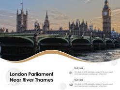 London parliament near river thames