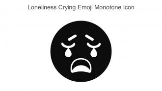 Loneliness Crying Emoji Monotone Icon In Powerpoint Pptx Png And Editable Eps Format