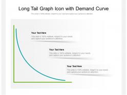 Long tail graph icon with demand curve