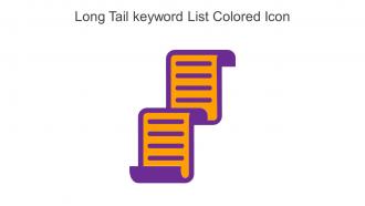 Long Tail Keyword List Colored Icon In Powerpoint Pptx Png And Editable Eps Format