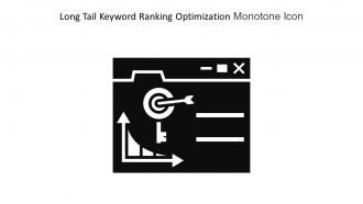 Long Tail Keyword Ranking Optimization Monotone Icon In Powerpoint Pptx Png And Editable Eps Format