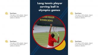 Long Tennis Player Serving Ball In Olympics Games