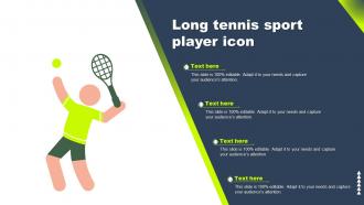 Long Tennis Sport Player Icon