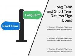 Long term and short term returns sign board