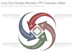 Long term budget allocation ppt examples slides