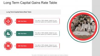 Long Term Capital Gains Rate Table In Powerpoint And Google Slides Cpb