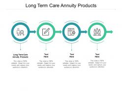 Long term care annuity products ppt powerpoint presentation picture cpb