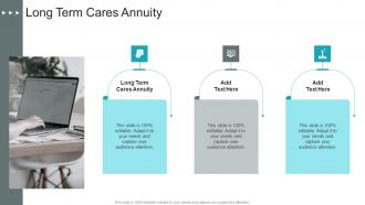 Long Term Cares Annuity In Powerpoint And Google Slides Cpb