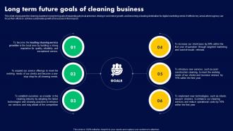 Long Term Future Goals Of Cleaning Business Cleaning Services Company Overview