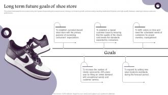 Long Term Future Goals Of Shoe Store Shoe Company Overview