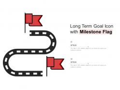 Long Term Goal Icon With Milestone Flag