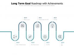 Long term goal roadmap with achievements