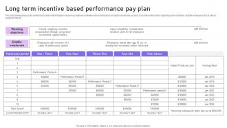 Long Term Incentive Based Performance Pay Plan