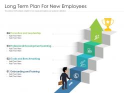 Long term plan for new employees