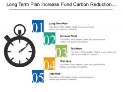 Long term plan increase fund carbon reduction strategies