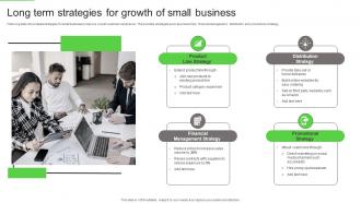 Long Term Strategies For Growth Of Small Business