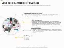 Long term strategies of business funding from corporate financing