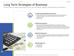 Long term strategies of business raise funding business investors funding ppt slides