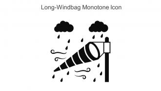 Long Windbag Monotone Icon In Powerpoint Pptx Png And Editable Eps Format