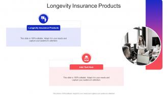 Longevity Insurance Products In Powerpoint And Google Slides Cpb