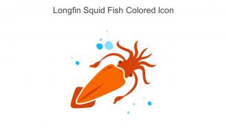 Longfin Squid Fish Colored Icon In Powerpoint Pptx Png And Editable Eps Format