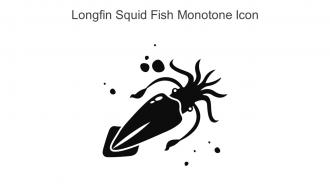 Longfin Squid Fish Monotone Icon In Powerpoint Pptx Png And Editable Eps Format