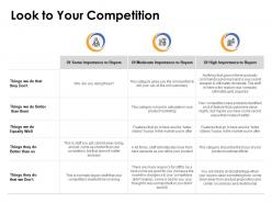 Look to your competition ppt powerpoint presentation summary file