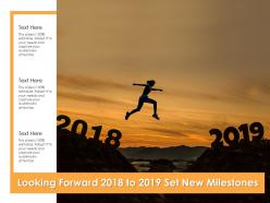 Looking forward 2018 to 2019 set new milestones