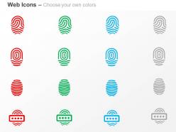 Loop whorl arch password fingerprints ppt icons graphics
