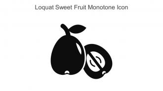Loquat Sweet Fruit Monotone Icon In Powerpoint Pptx Png And Editable Eps Format