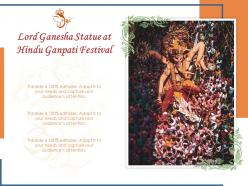 Lord ganesha statue at hindu ganpati festival