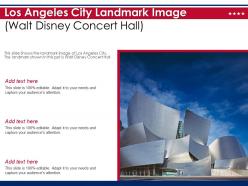 Los angeles city landmark image walt disney concert hall ppt template