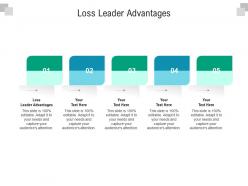 Loss leader advantages ppt powerpoint presentation slides icons cpb