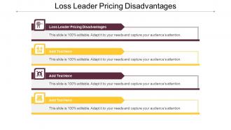 Loss Leader Pricing Disadvantages Ppt Powerpoint Presentation Backgrounds Cpb