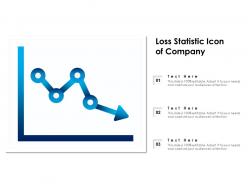Loss statistic icon of company