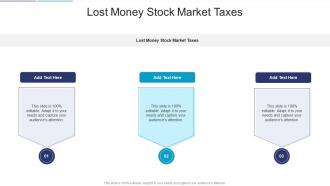 Lost Money Stock Market Taxes In Powerpoint And Google Slides Cpb