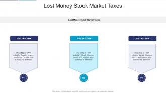 Lost Money Stock Market Taxes In Powerpoint And Google Slides Cpb