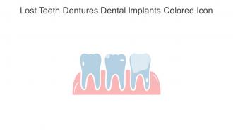 Lost Teeth Dentures Dental Implants Colored Icon In Powerpoint Pptx Png And Editable Eps Format