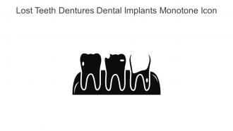 Lost Teeth Dentures Dental Implants Monotone Icon In Powerpoint Pptx Png And Editable Eps Format