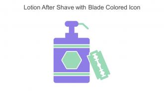 Lotion After Shave With Blade Colored Icon In Powerpoint Pptx Png And Editable Eps Format