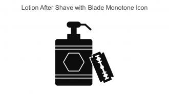 Lotion After Shave With Blade Monotone Icon In Powerpoint Pptx Png And Editable Eps Format