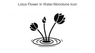 Lotus Flower In Water Monotone Icon In Powerpoint Pptx Png And Editable Eps Format
