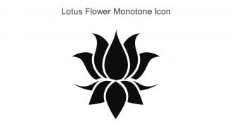 Lotus Flower Monotone Icon In Powerpoint Pptx Png And Editable Eps Format