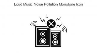 Loud Music Noise Pollution Monotone Icon In Powerpoint Pptx Png And Editable Eps Format