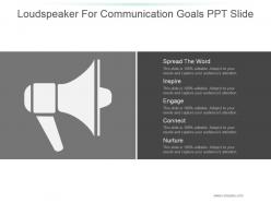 Loudspeaker for communication goals ppt slide