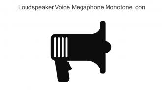 Loudspeaker Voice Megaphone Monotone Icon In Powerpoint Pptx Png And Editable Eps Format